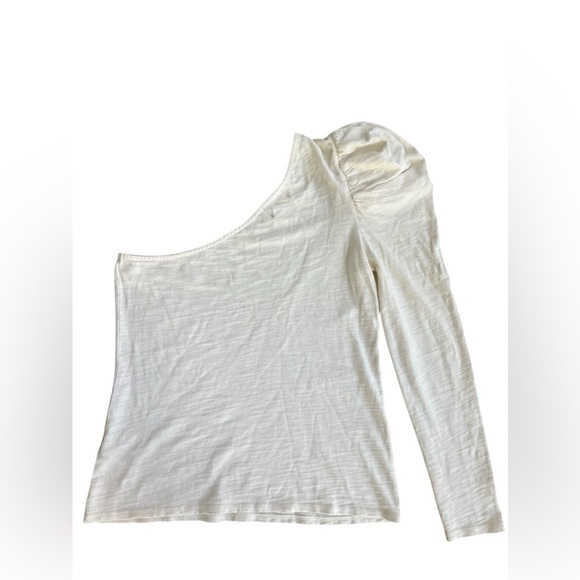 NATION LTD Cotton ONE SHOULDER top in Off white women’s size Medium - Picture 2 of 6